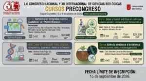 Abiertas las inscripciones para los Cursos Precongreso del LXI Congreso Nacional y XII Internacional de Ciencias Biológicas